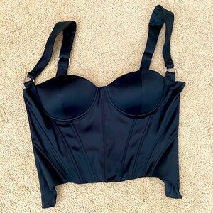 ❤️ Poster Girl Satin Zip Bustier